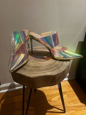 Steve Madden Iridescent Holographic Pointed-Toe Madeyo Pumps - Multi